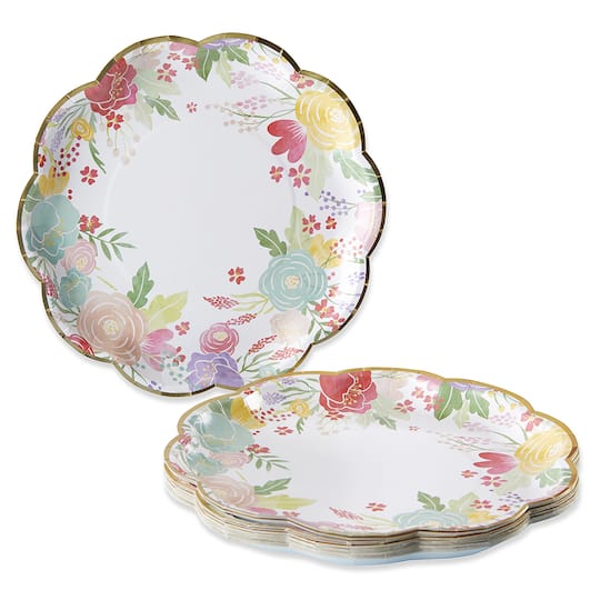 Kate Aspen® 9'' Garden Blooms Premium Paper Plates, 16ct.